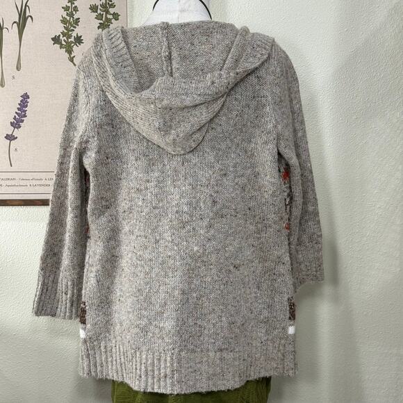 Y2k Aztec Hooded Cardigan Sweater Southwestern Whimsy Twee Coastal Cowgirl MP M - Picture 3 of 7